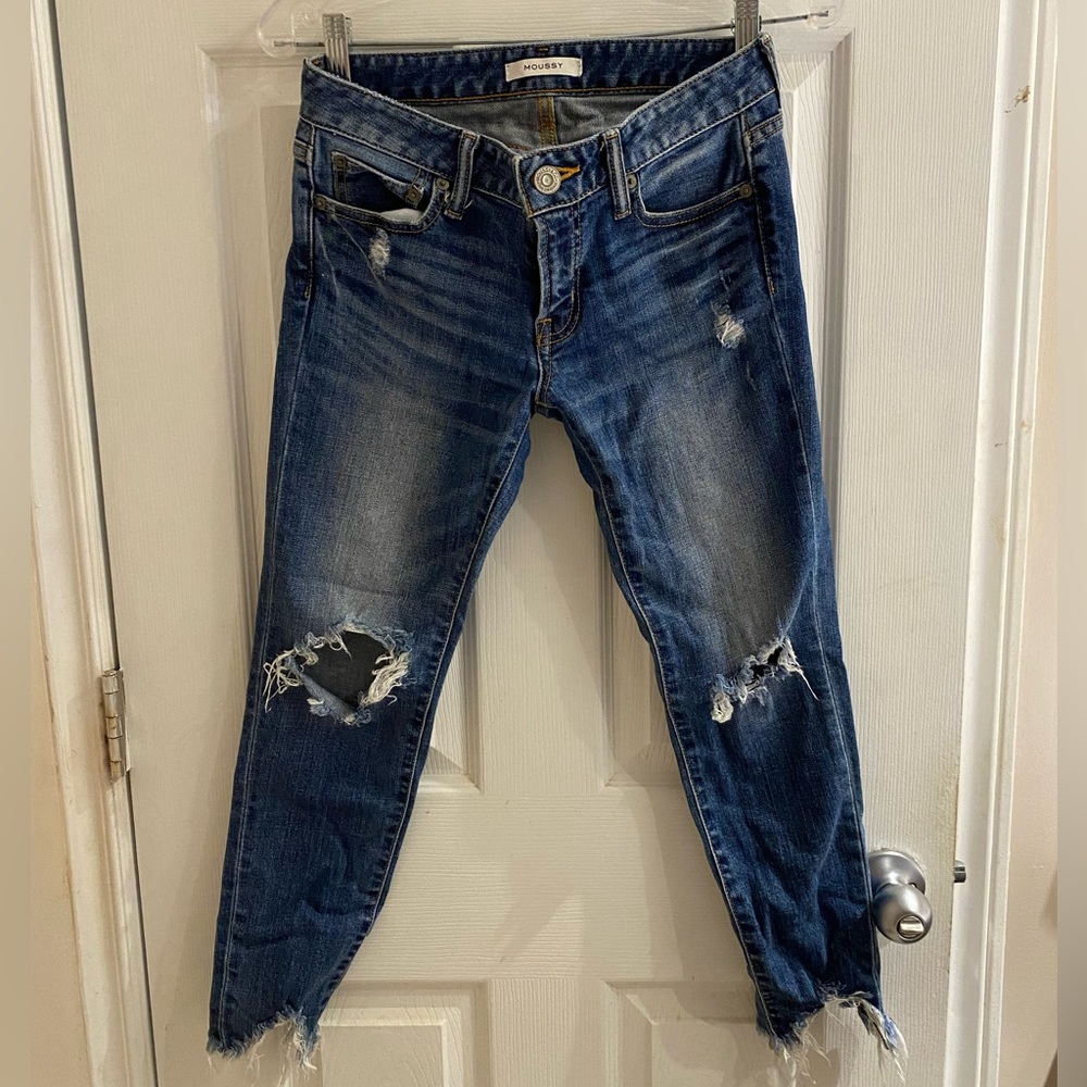 MOUSSY fringe ankle cropped straight